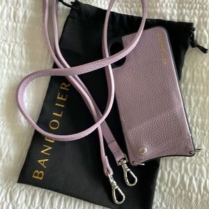 BANDOLIER IPHONE 10 Case and crossbody strap in lavender